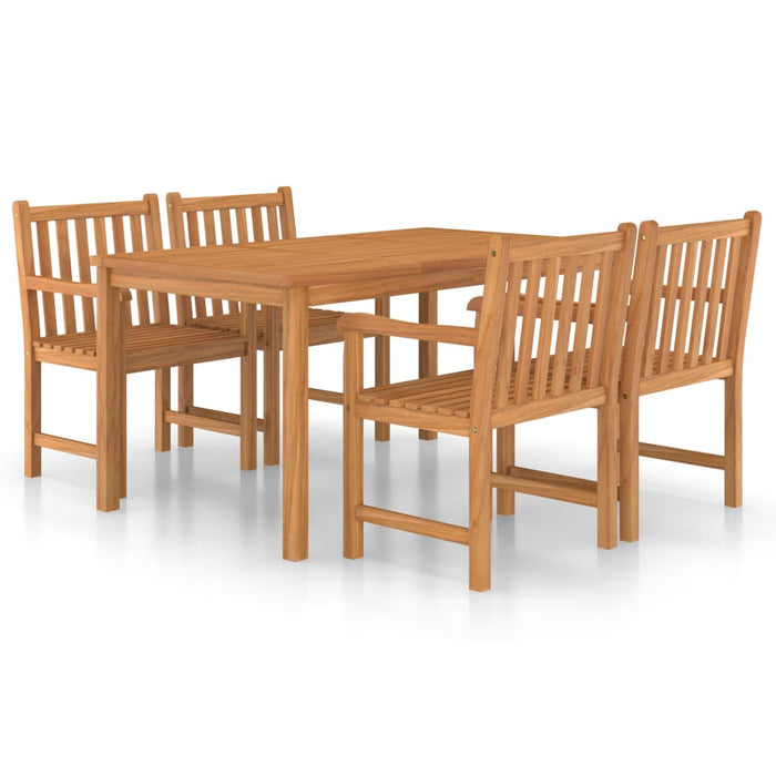Set de mobilier de grădină cu 5 piese, 150x90 cm, lemn masiv de tec - WALTI WALTI