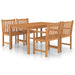 Set de mobilier de grădină cu 5 piese, 150x90 cm, lemn masiv de tec - WALTI WALTI