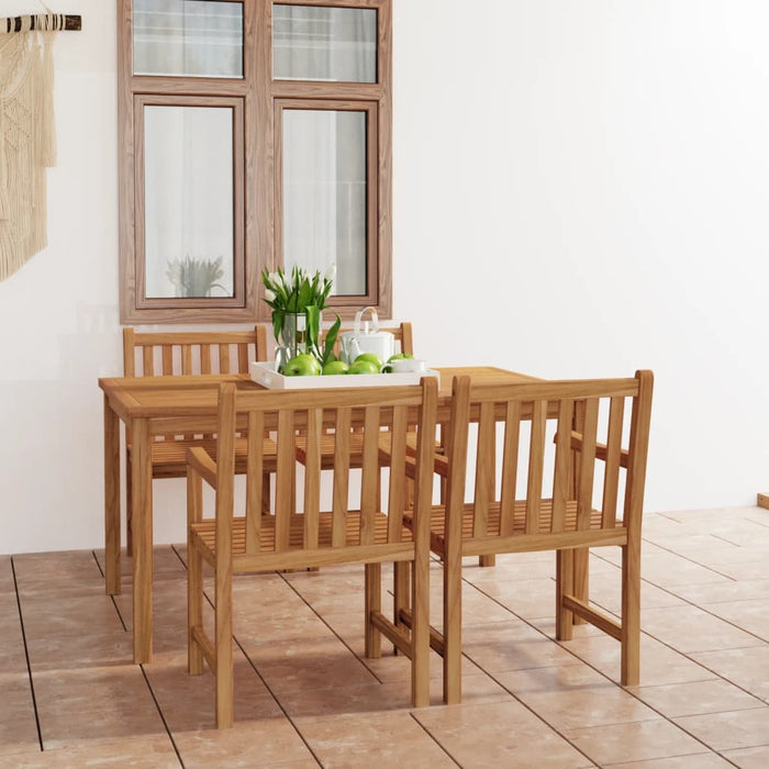 Set de mobilier de grădină cu 5 piese, 150x90 cm, lemn masiv de tec - WALTI WALTI