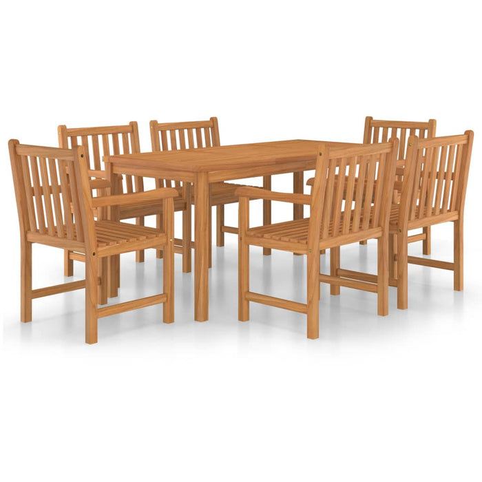 Set de mobilier de grădină cu 7 piese, 160x80 cm, lemn masiv de tec WALTI