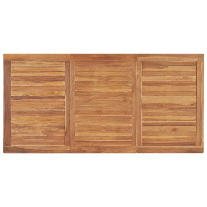 Set de mobilier de grădină cu 7 piese, 160x80 cm, lemn masiv de tec WALTI