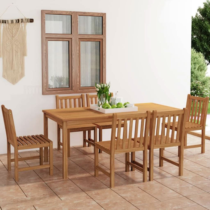 Set mobilier grădină, 7 piese, lemn masiv de tec - WALTI WALTI