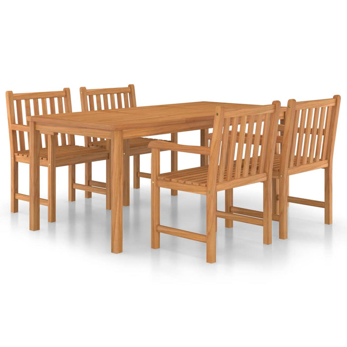 Set de mobilier de grădină cu 5 piese, 180x90 cm, lemn masiv de tec - WALTI WALTI