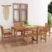Set de mobilier de grădină cu 7 piese, 180x90 cm, lemn masiv de tec - WALTI WALTI