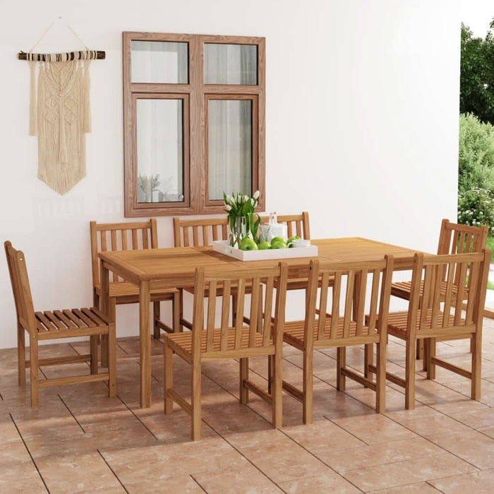 Set mobilier de grădină, 9 piese, lemn masiv de tec - WALTI WALTI