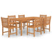 Set de mobilier de grădină cu 7 piese, 200x100 cm, lemn masiv de tec - WALTI WALTI