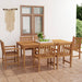 Set de mobilier de grădină cu 7 piese, 200x100 cm, lemn masiv de tec - WALTI WALTI