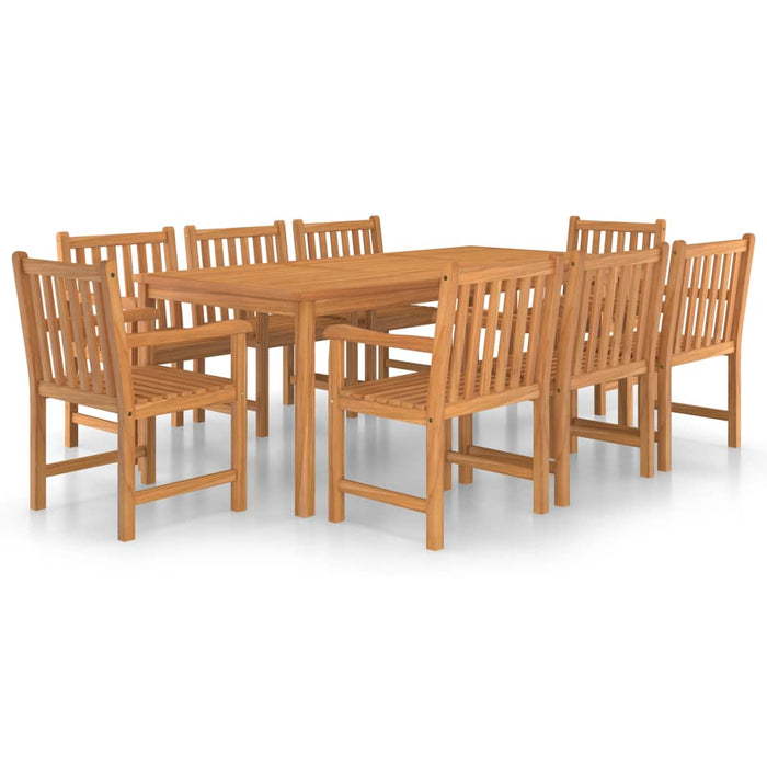 Set de mobilier de grădină cu 9 piese, 200x100 cm, lemn masiv de tec - WALTI WALTI