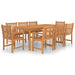 Set de mobilier de grădină cu 9 piese, 200x100 cm, lemn masiv de tec - WALTI WALTI