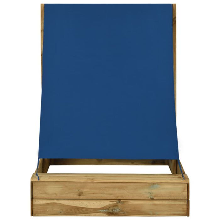 Groapă de nisip cu acoperiș, 160x100x133 cm, lemn de pin tratat - WALTI WALTI