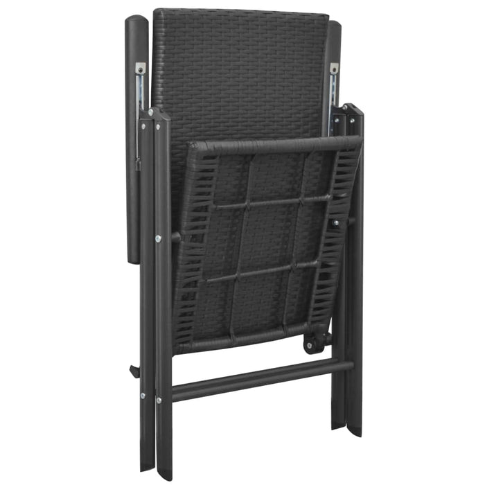 Set mobilier de grădină, 5 piese, negru WALTI