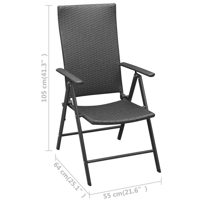 Set mobilier de grădină, 5 piese, negru și maro - WALTI WALTI