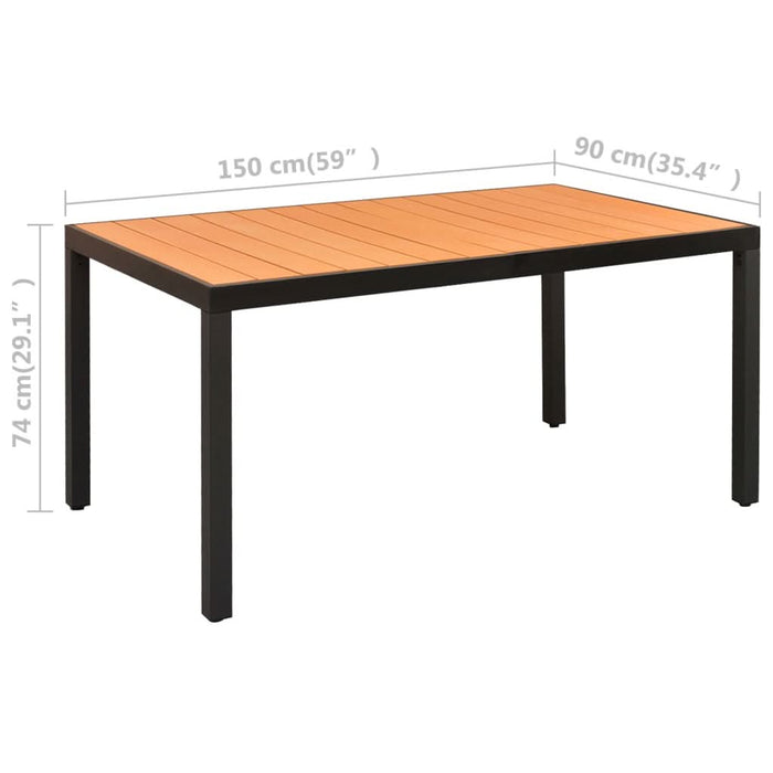 Set mobilier de grădină, 5 piese, negru și maro - WALTI WALTI