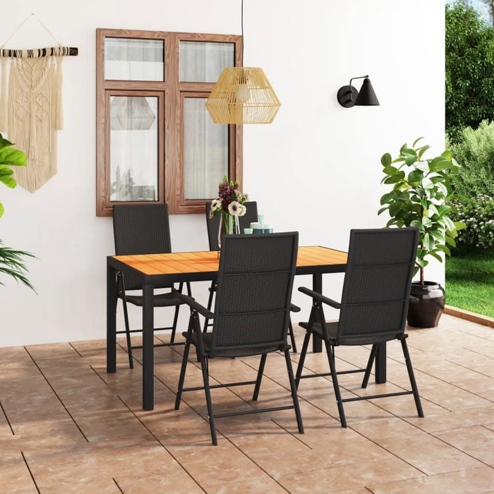 Set mobilier de grădină, 5 piese, negru și maro - WALTI WALTI