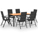 Set mobilier de grădină, 7 piese, negru și maro - WALTI WALTI