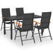 Set mobilier de grădină, 5 piese, negru și maro - WALTI WALTI