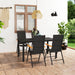 Set mobilier de grădină, 5 piese, negru și maro - WALTI WALTI