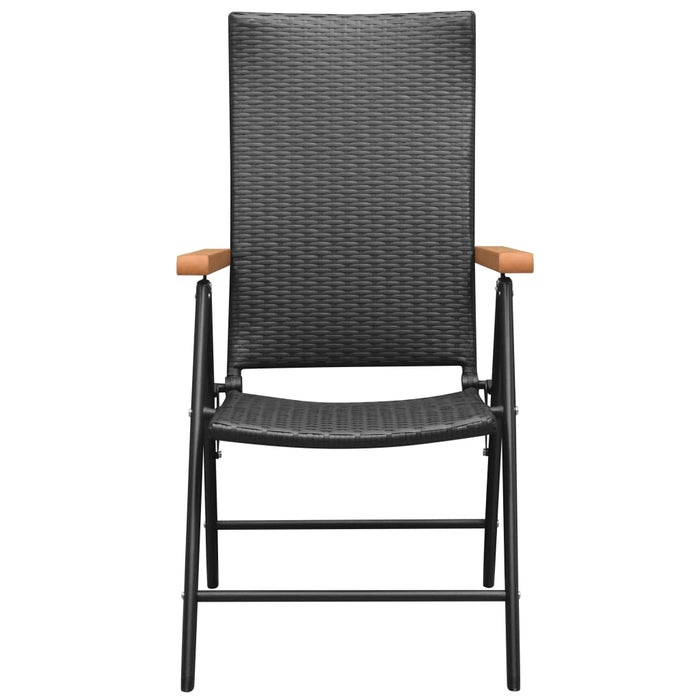 Set mobilier de grădină, 7 piese, negru și maro WALTI