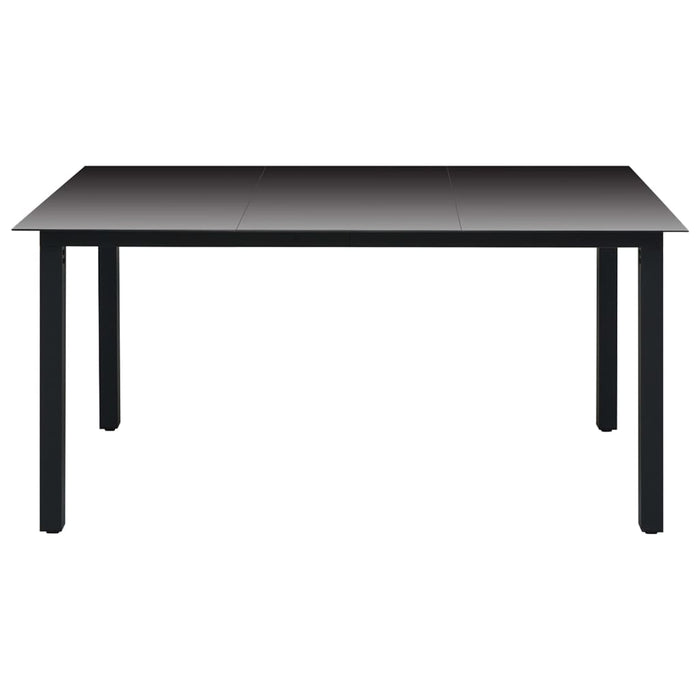 Set mobilier de grădină, 7 piese, negru și maro WALTI