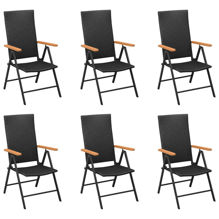 Set mobilier de grădină, 7 piese, negru și maro - WALTI WALTI