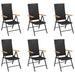 Set mobilier de grădină, 7 piese, negru și maro - WALTI WALTI