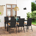 Set mobilier de grădină, 7 piese, negru și maro - WALTI WALTI