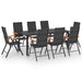 Set mobilier de grădină, 9 piese, negru și maro - WALTI WALTI