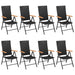 Set mobilier de grădină, 9 piese, negru și maro - WALTI WALTI