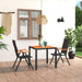 Set mobilier de grădină, 3 piese, negru și maro - WALTI WALTI