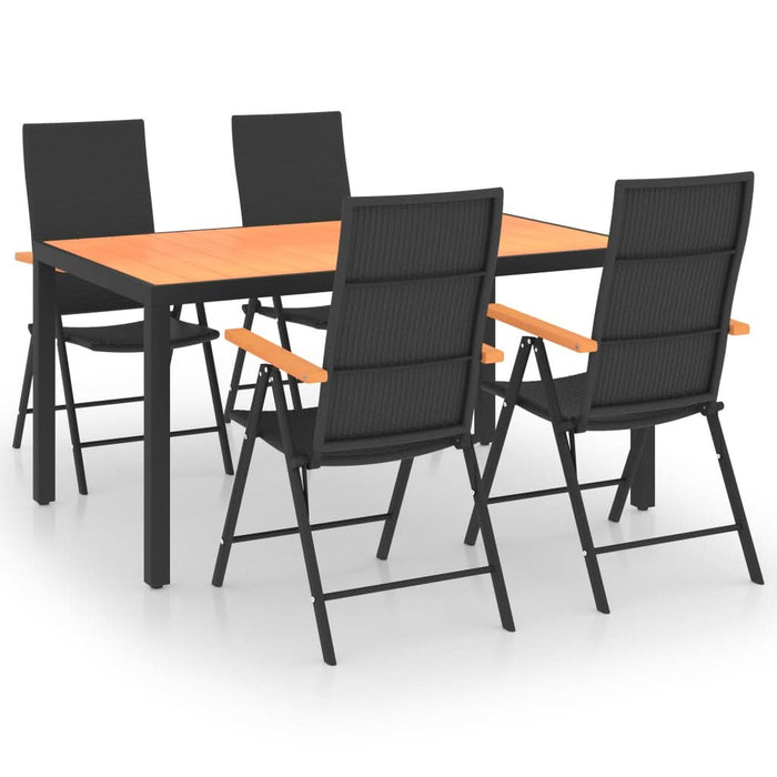 Set mobilier de grădină, 5 piese, negru și maro - WALTI WALTI