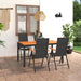 Set mobilier de grădină, 5 piese, negru și maro - WALTI WALTI
