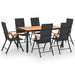 Set mobilier de grădină, 7 piese, negru și maro - WALTI WALTI