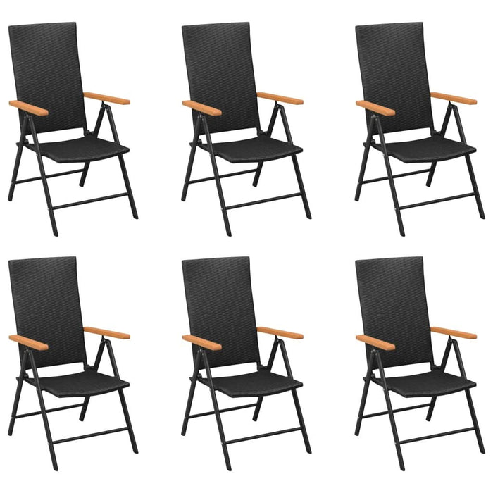 Set mobilier de grădină, 7 piese, negru și maro - WALTI WALTI
