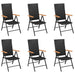 Set mobilier de grădină, 7 piese, negru și maro - WALTI WALTI