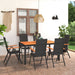 Set mobilier de grădină, 7 piese, negru și maro - WALTI WALTI