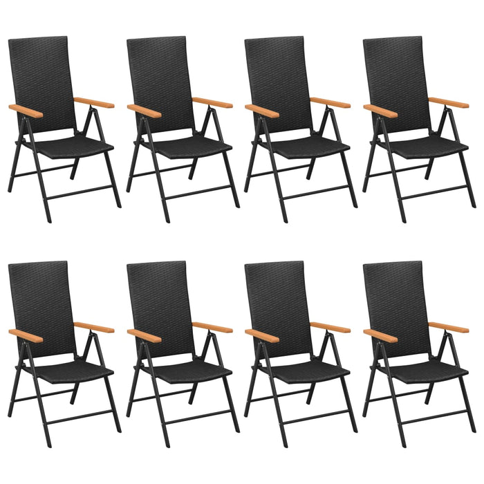 Set mobilier de grădină, 9 piese, negru și maro - WALTI WALTI
