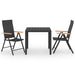 Set mobilier de grădină, 3 piese, negru și maro - WALTI WALTI