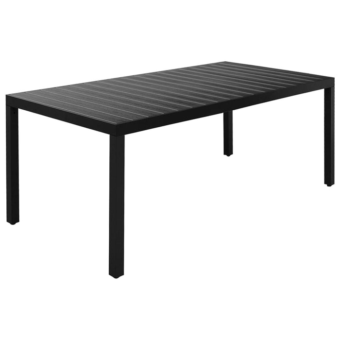 Set de masă pentru grădină, 7 piese, negru și maro - WALTI WALTI