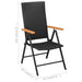 Set mobilier de grădină, 3 piese, negru și maro - WALTI WALTI