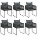Set mobilier de grădină, 7 piese, negru, ratan PVC - WALTI WALTI