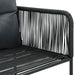 Set mobilier de grădină, 7 piese, negru, ratan PVC - WALTI WALTI