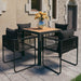 Set mobilier masă de grădină, 5 piese, negru și maro, ratan PVC - WALTI WALTI