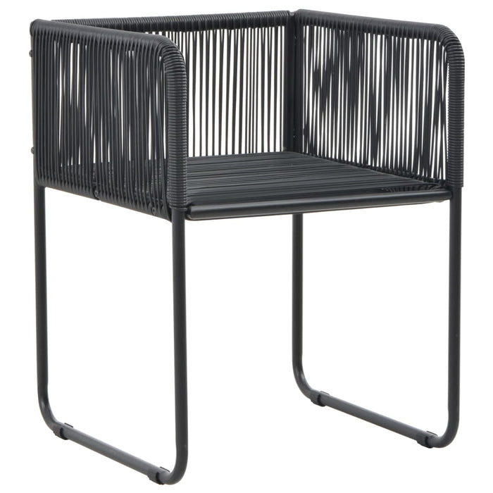 Set mobilier de grădină, 7 piese, negru și maro, ratan PVC WALTI