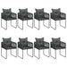 Set mobilier de grădină, 9 piese, negru și maro, ratan PVC - WALTI WALTI