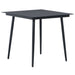 Set masă de grădină, 3 piese, negru, ratan PVC - WALTI WALTI