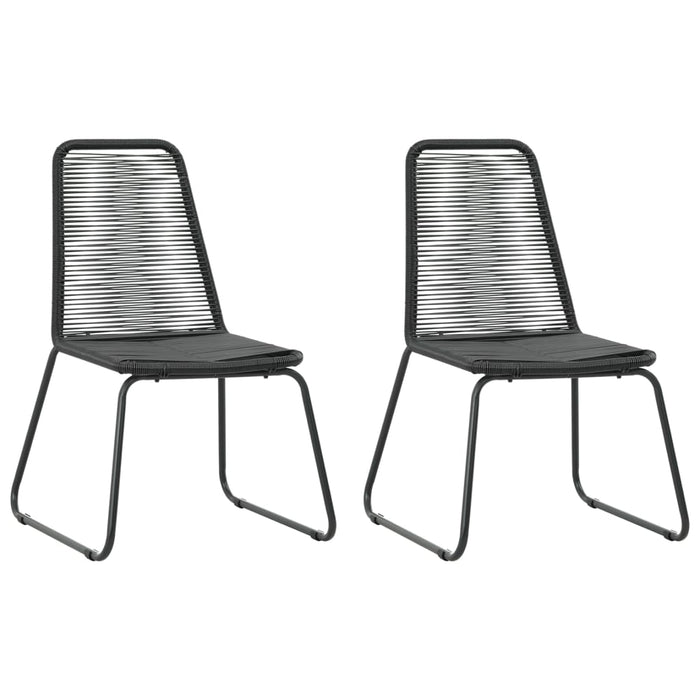 Set masă de grădină, 3 piese, negru, ratan PVC - WALTI WALTI