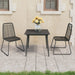 Set masă de grădină, 3 piese, negru, ratan PVC - WALTI WALTI
