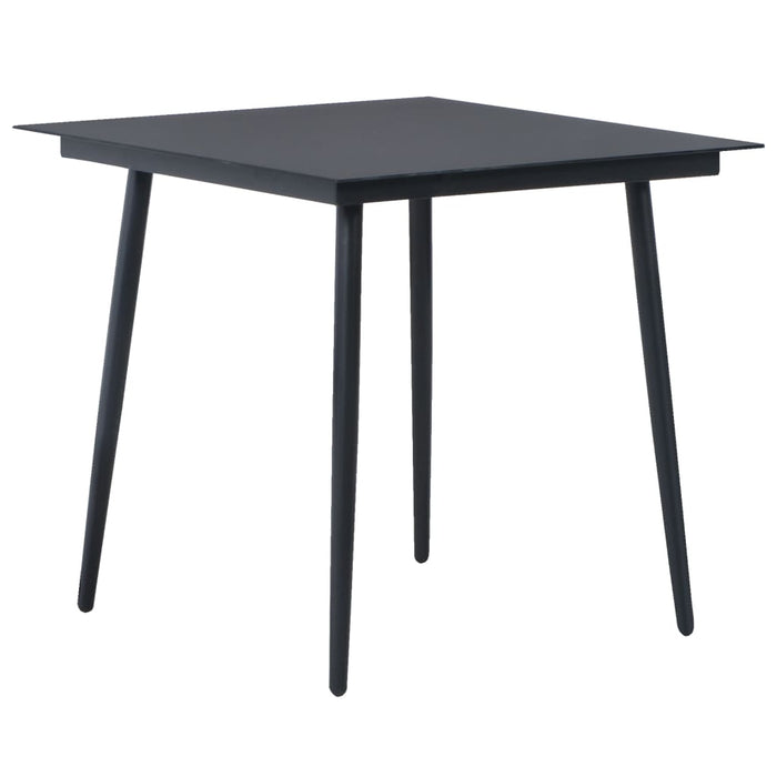 Set mobilier de grădină, 5 piese, negru, ratan PVC WALTI