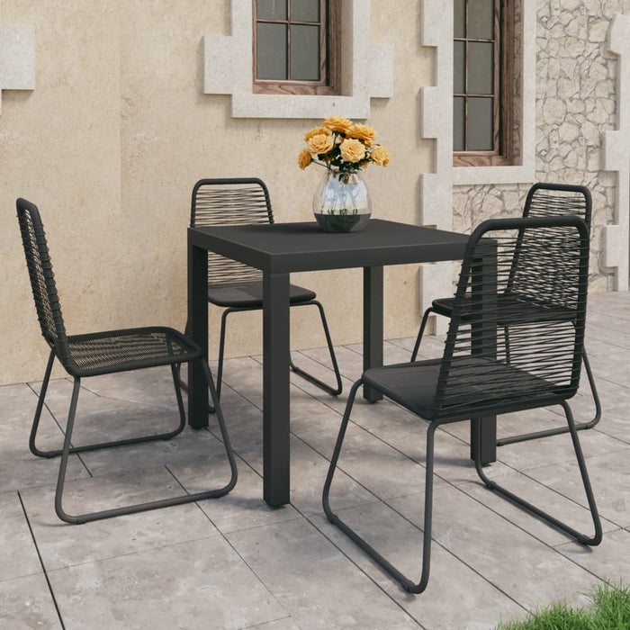Set mobilier de grădină, 5 piese, negru, ratan PVC - WALTI WALTI