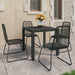 Set mobilier de grădină, 5 piese, negru, ratan PVC - WALTI WALTI